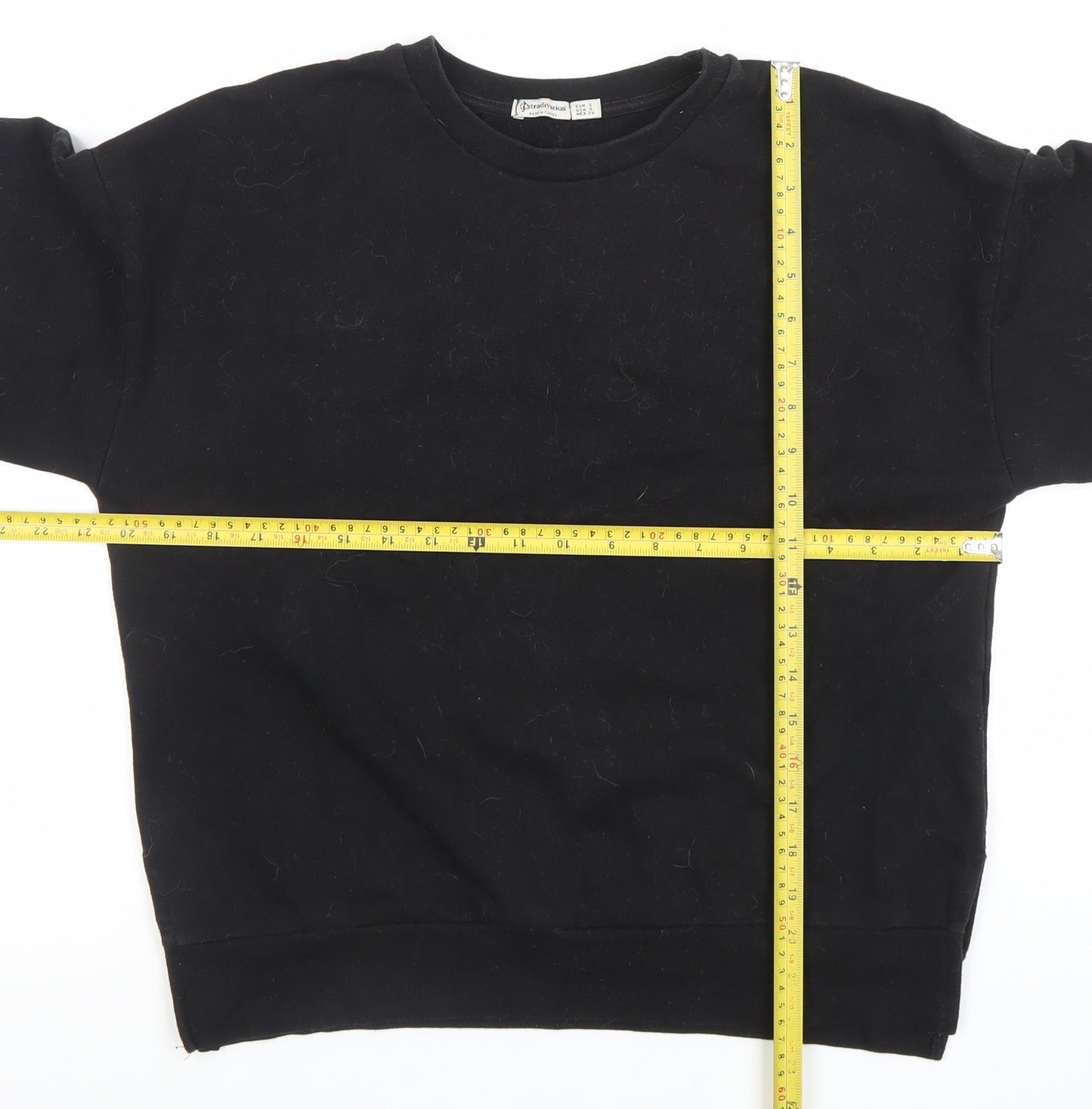Stradivarius Women Black Size S Pullover Sweatshirt