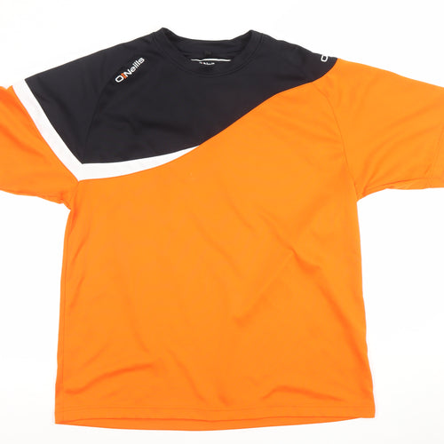 O'Neills Mens Orange Black Short Sleeve Athletic T-Shirt XL