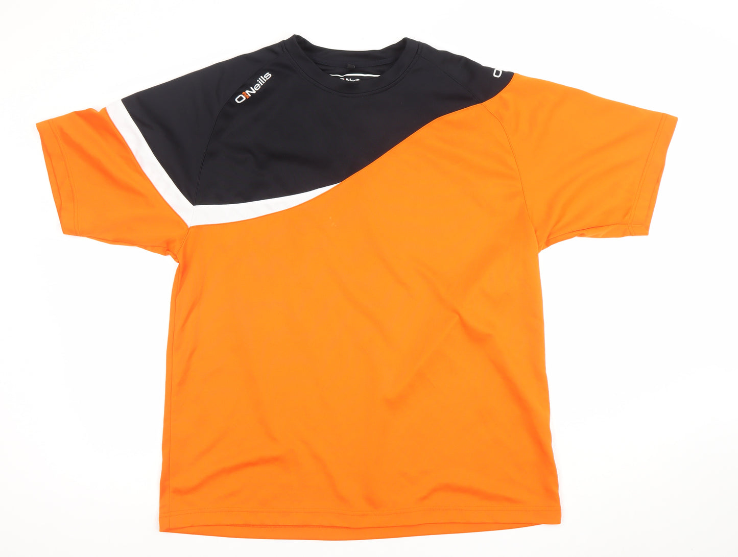O'Neills Mens Orange Black Short Sleeve Athletic T-Shirt XL