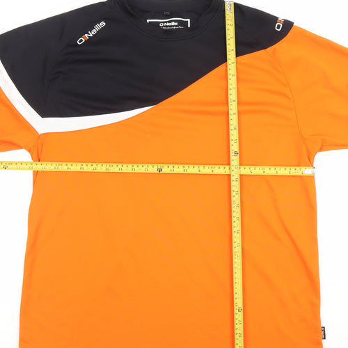 O'Neills Mens Orange Black Short Sleeve Athletic T-Shirt XL