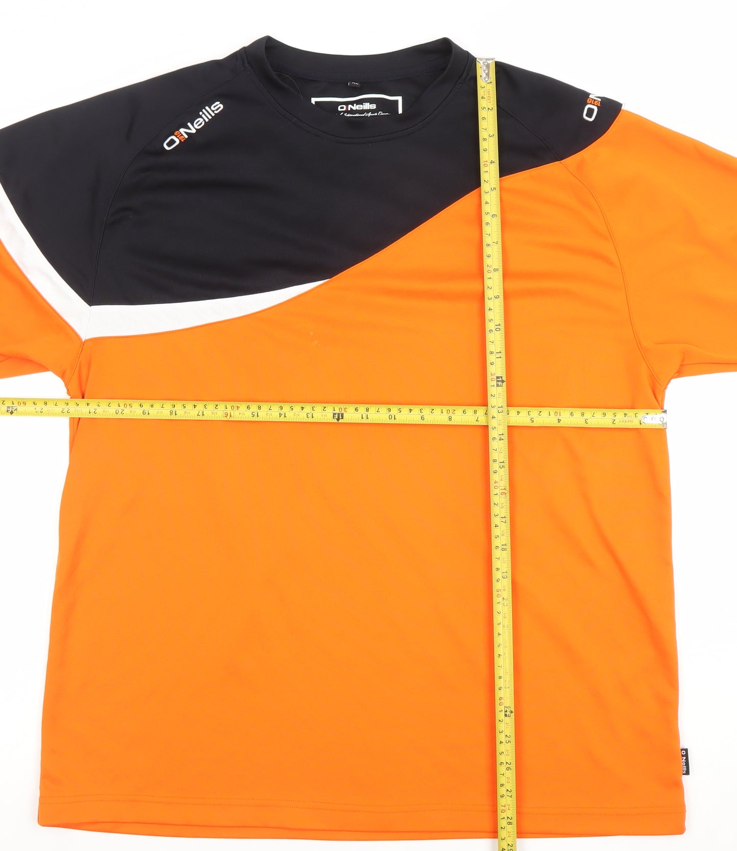 O'Neills Mens Orange Black Short Sleeve Athletic T-Shirt XL