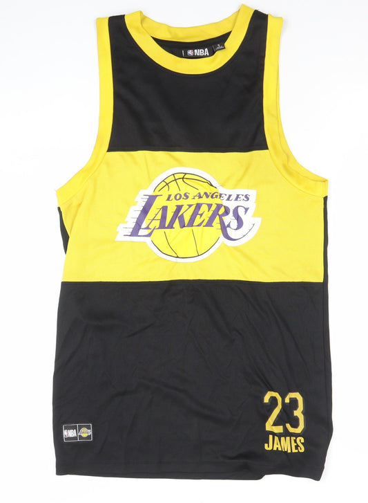 NBA Men’s Black & Yellow Los Angeles Lakers Tank Top Size S Jersey