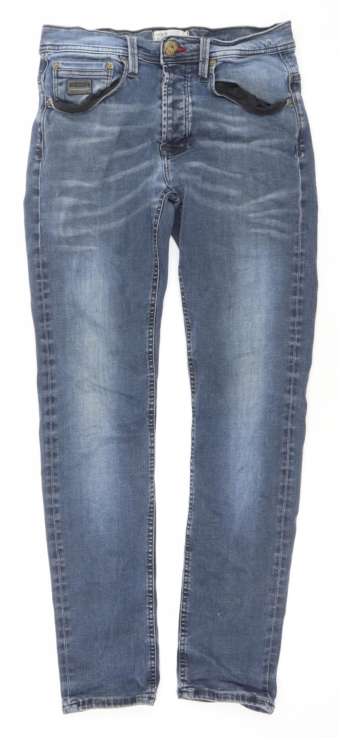 You Jeans Mens Blue 30S Slim Straight Denim Jeans