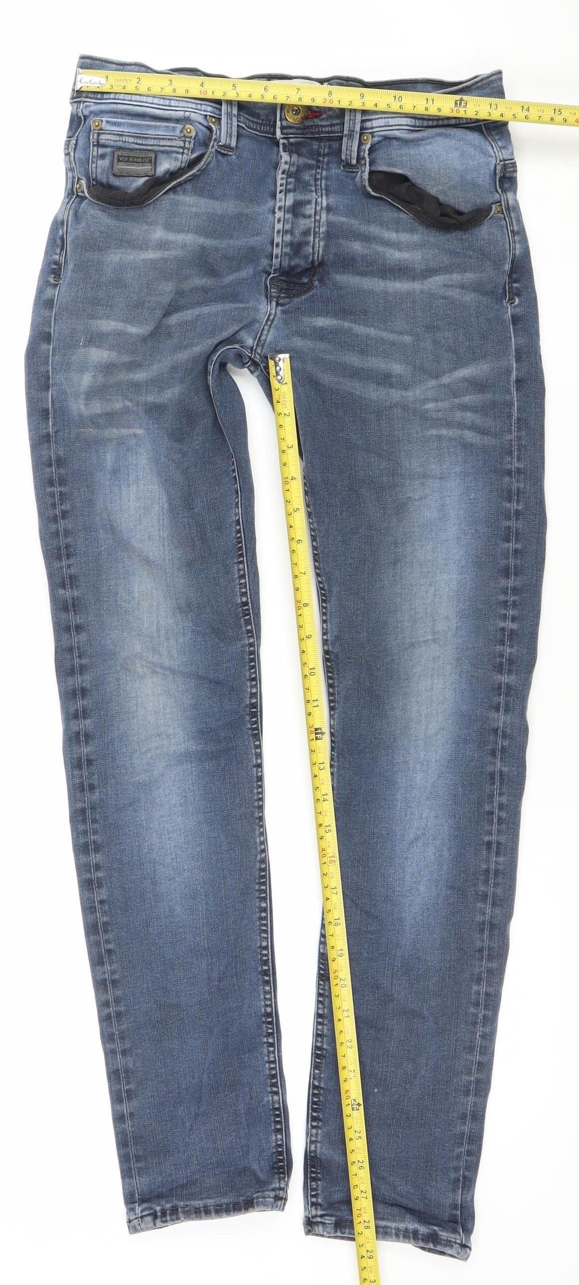 You Jeans Mens Blue 30S Slim Straight Denim Jeans