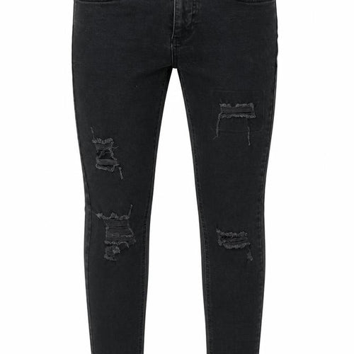 11 Degrees Men’s Black Distressed Skinny Jeans W32 Slim Fit
