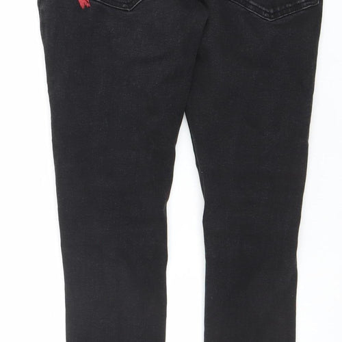 11 Degrees Men’s Black Distressed Skinny Jeans W32 Slim Fit