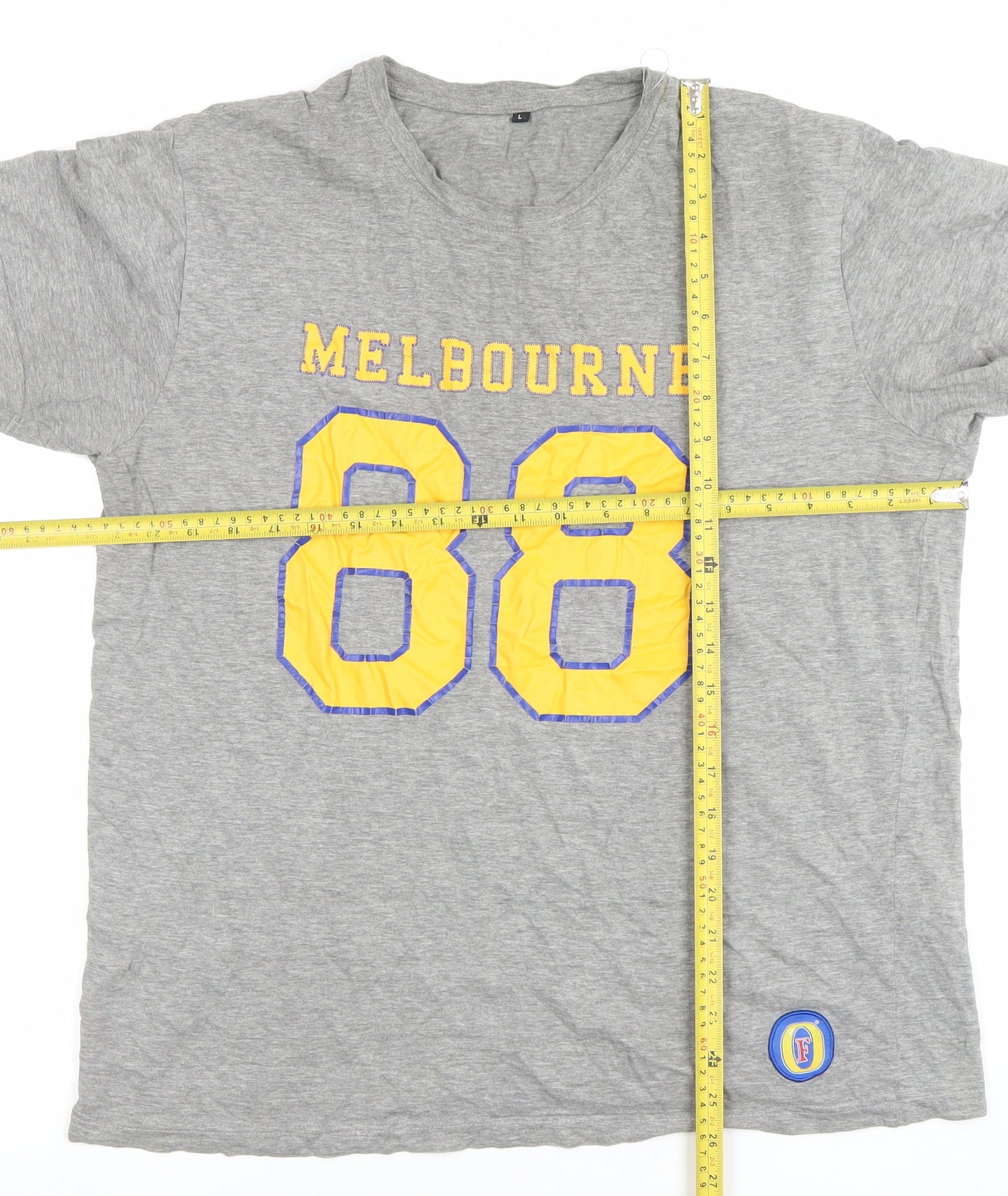 Men’s Grey Melbourne 88 Graphic Beer T-Shirt Size L