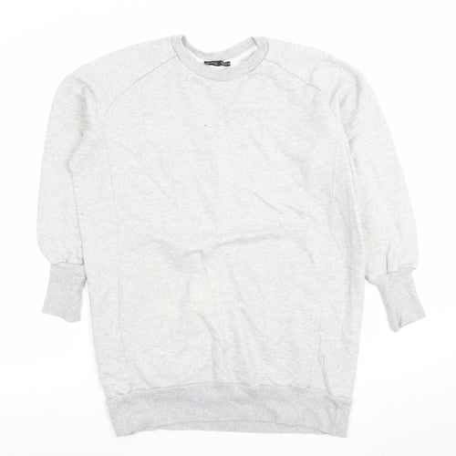 ZARA Women Grey Long Sleeve Pullover Sweatshirt Size 8