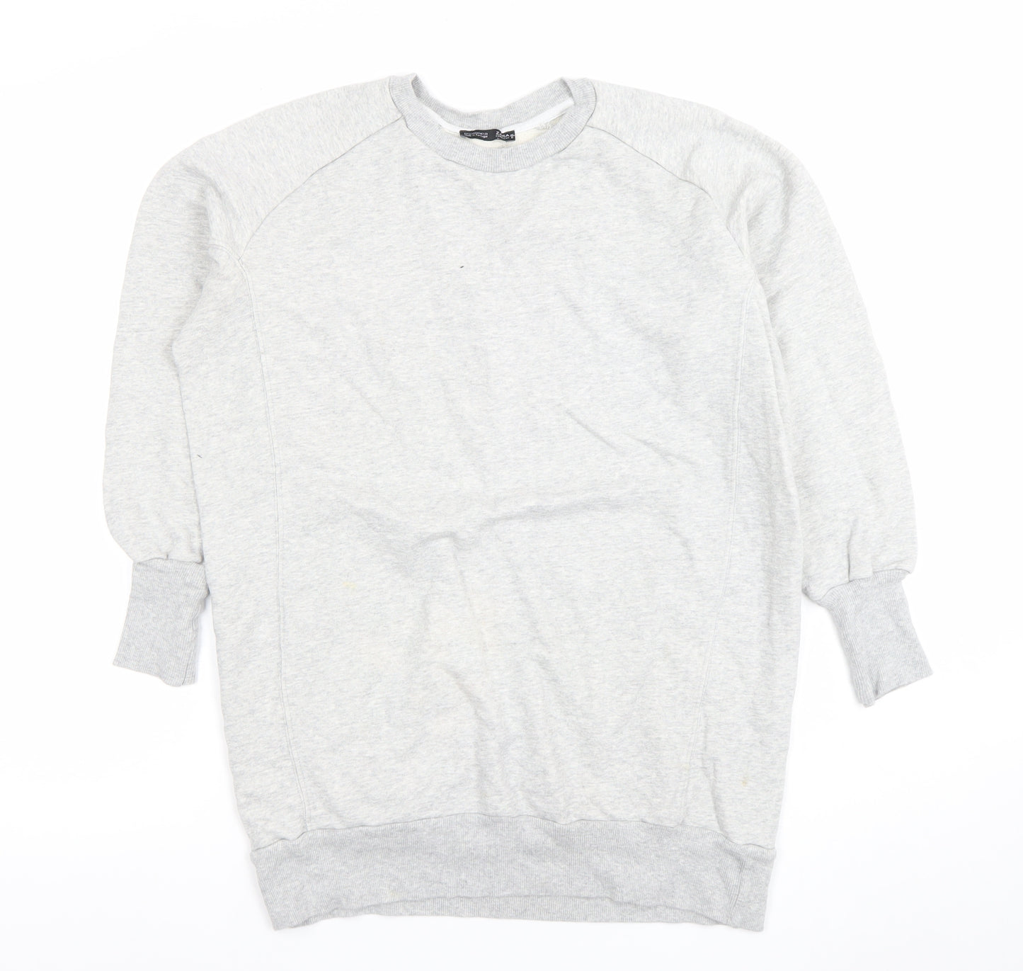 ZARA Women Grey Long Sleeve Pullover Sweatshirt Size 8