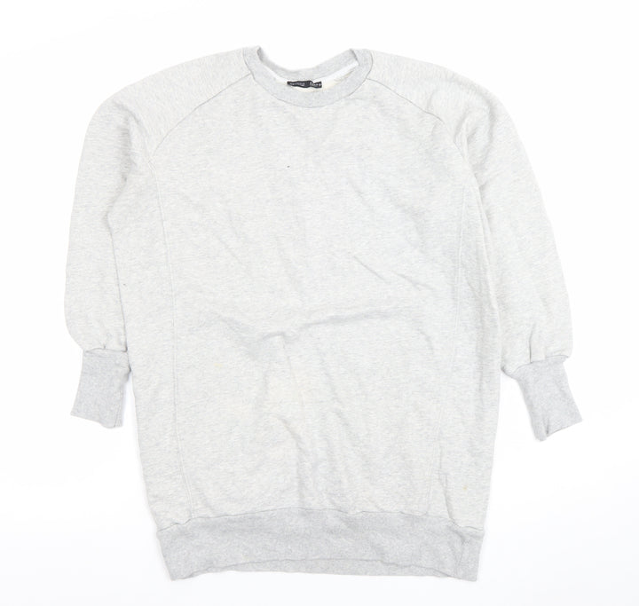 ZARA Women Grey Long Sleeve Pullover Sweatshirt Size 8
