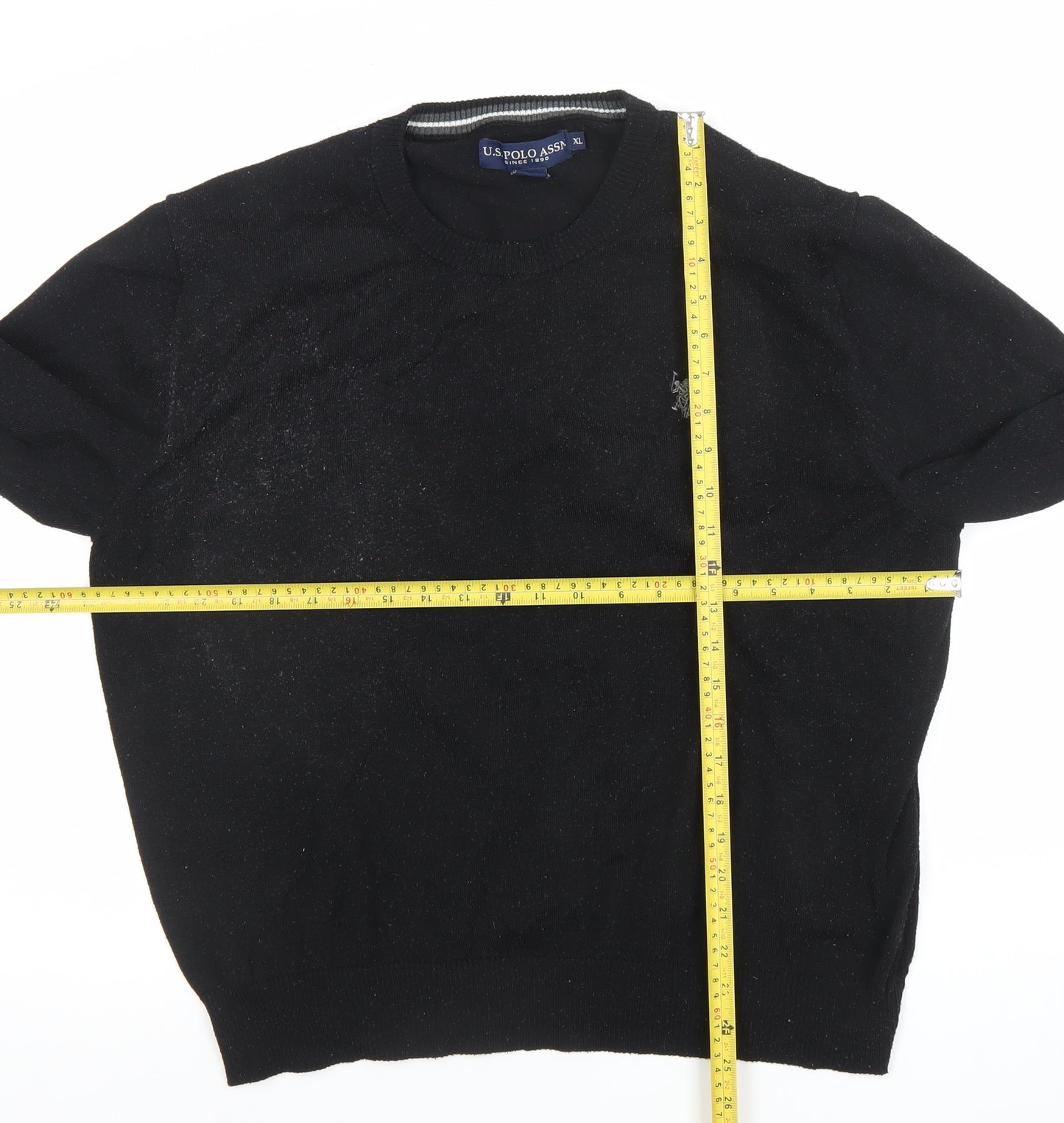 U.S. Polo Assn. Men's Black XL Crew Neck Pullover Jumper