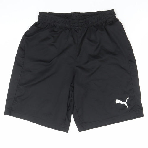Puma Men's Black Small Athletic Activewear Shorts Elastic Waist