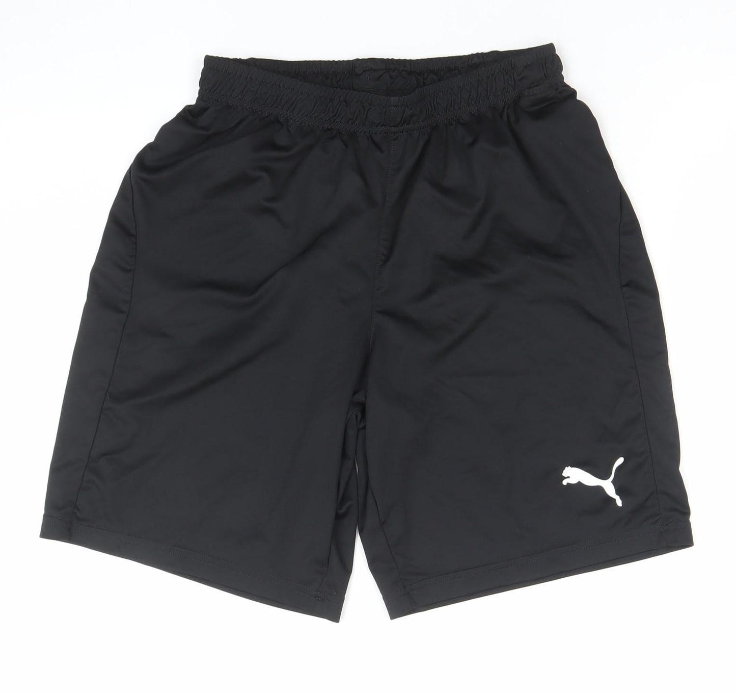 Puma Men's Black Small Athletic Activewear Shorts Elastic Waist