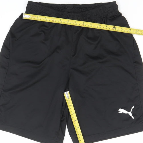 Puma Men's Black Small Athletic Activewear Shorts Elastic Waist