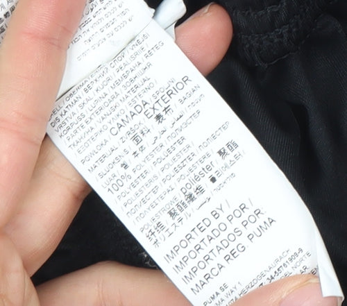 Puma Men's Black Small Athletic Activewear Shorts Elastic Waist