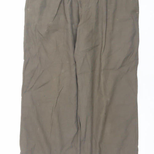 Topman Men's Brown Chino Trousers Size S 32in Straight Leg