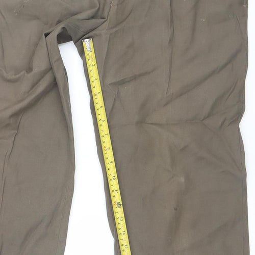 Topman Men's Brown Chino Trousers Size S 32in Straight Leg