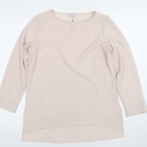 Gallery Women’s Beige Long Sleeve Basic Blouse Size S