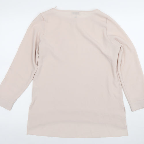 Gallery Women’s Beige Long Sleeve Basic Blouse Size S