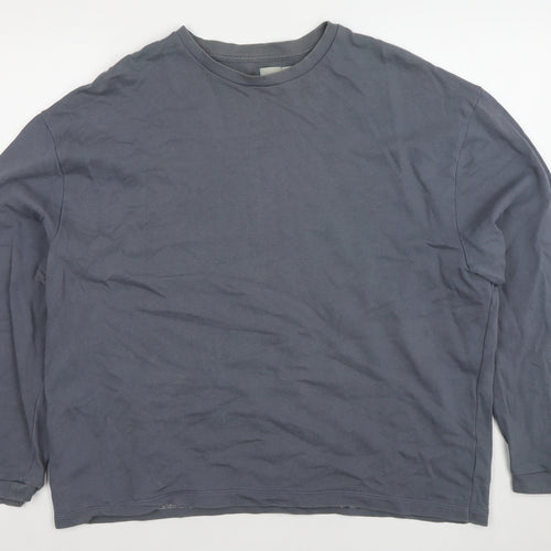 ASOS Men Blue M Crew Neck Long Sleeve Pullover Sweatshirt