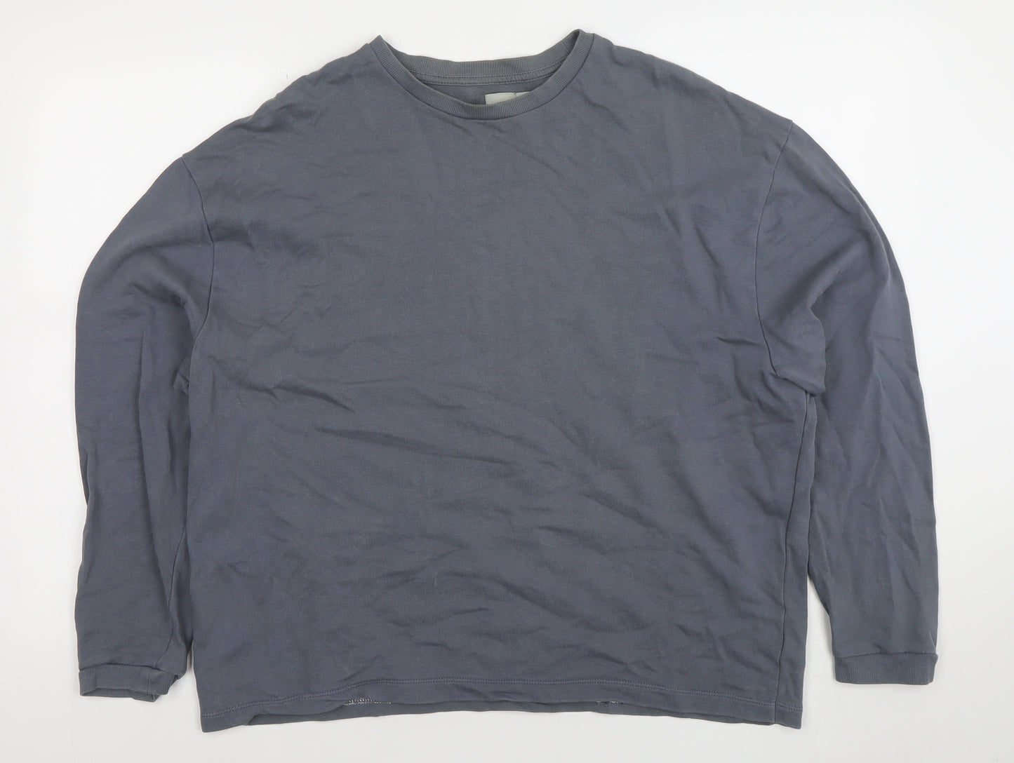 ASOS Men Blue M Crew Neck Long Sleeve Pullover Sweatshirt