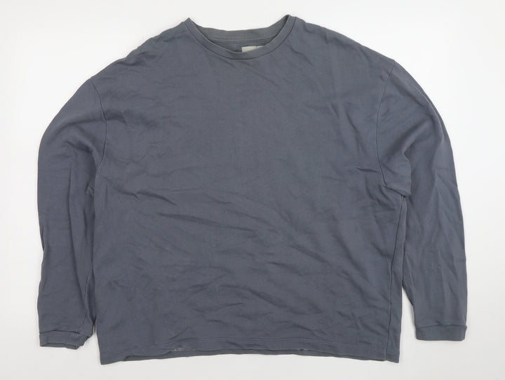 ASOS Men Blue M Crew Neck Long Sleeve Pullover Sweatshirt