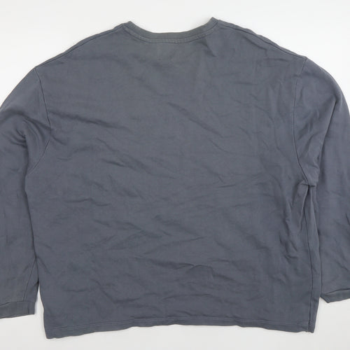 ASOS Men Blue M Crew Neck Long Sleeve Pullover Sweatshirt