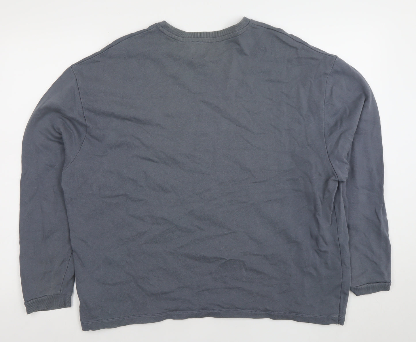 ASOS Men Blue M Crew Neck Long Sleeve Pullover Sweatshirt