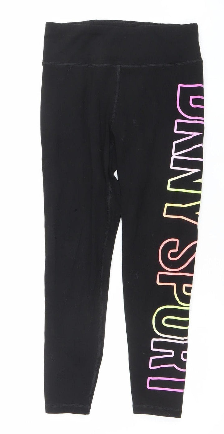 DKNY Sport Girls Black S Leggings Stretch Activewear Trousers