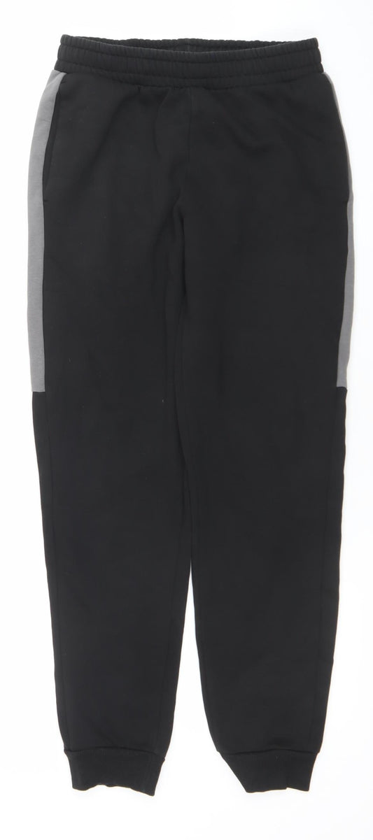 Puma Mens Black Small Jogger Tapered Sweatpants Activewear Trousers