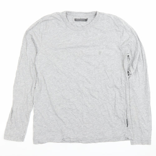 French Connection Men's Grey Long Sleeve Crew Neck T-Shirt Size M