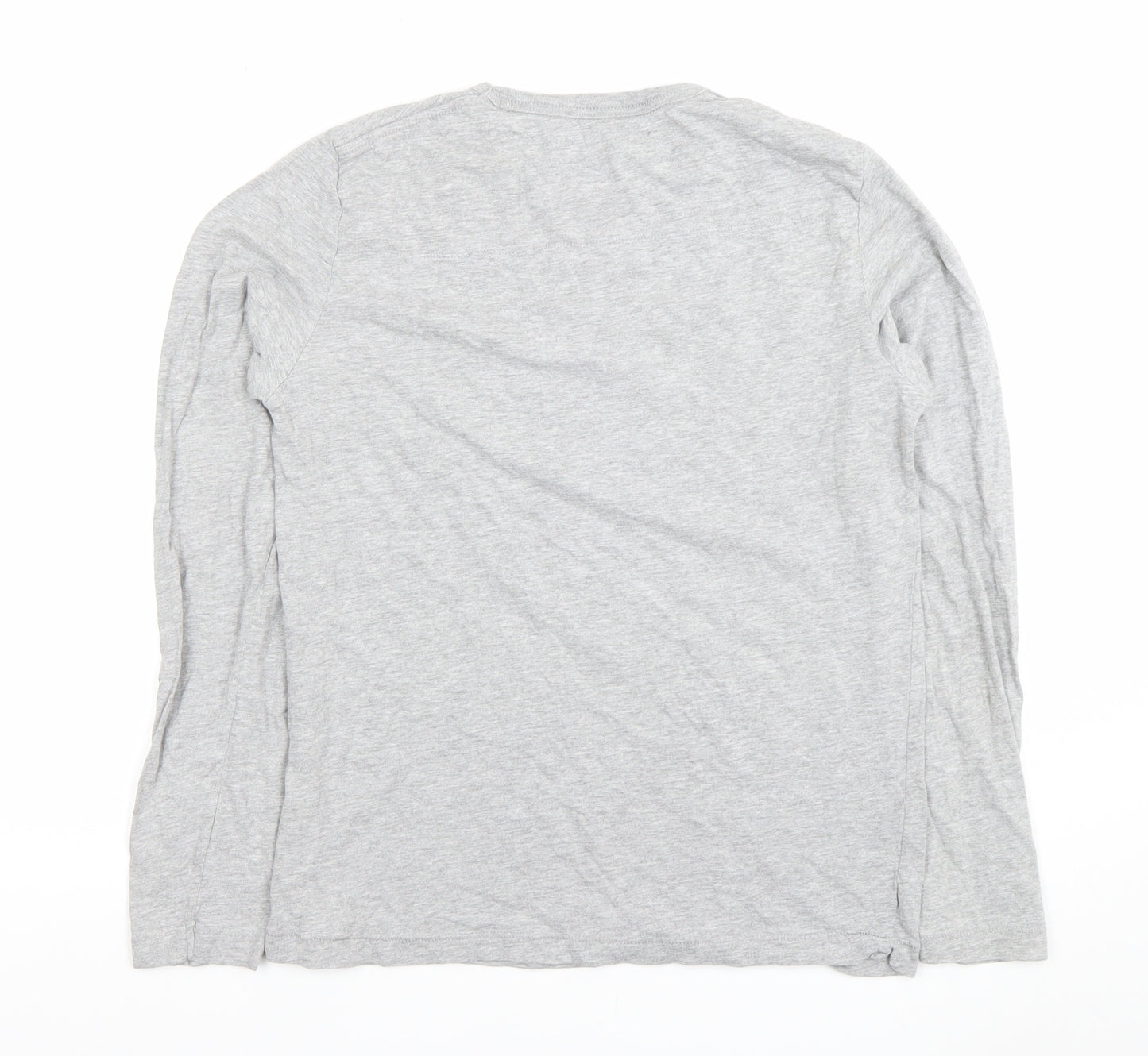 French Connection Men's Grey Long Sleeve Crew Neck T-Shirt Size M