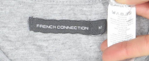 French Connection Men's Grey Long Sleeve Crew Neck T-Shirt Size M