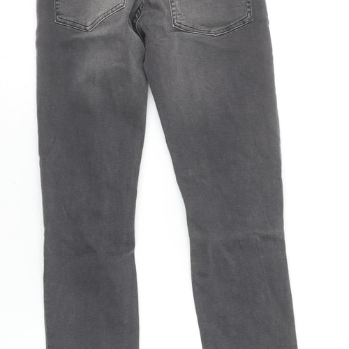 H&M Girls Grey Superstretch Skinny Jeans 13 Years Ripped Denim Casual