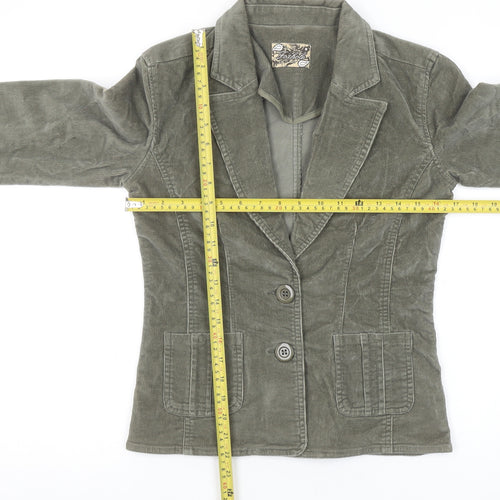 Foxhole Women’s Beige Corduroy Blazer Size 8 Two-Button Jacket