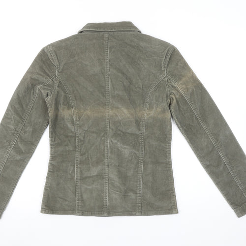 Foxhole Women’s Beige Corduroy Blazer Size 8 Two-Button Jacket