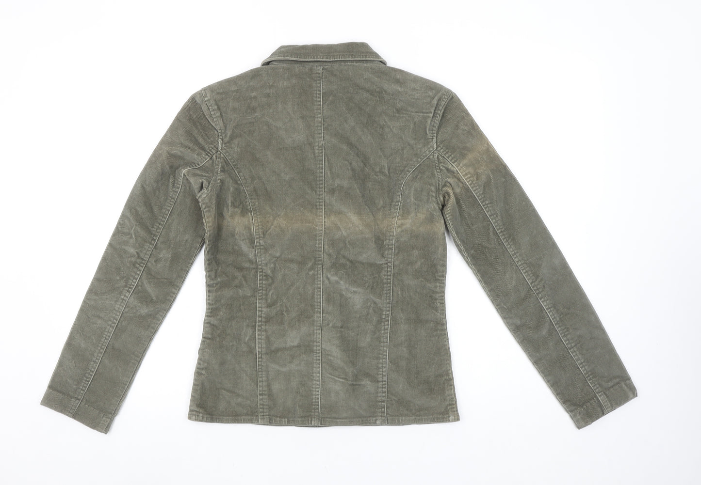Foxhole Women’s Beige Corduroy Blazer Size 8 Two-Button Jacket