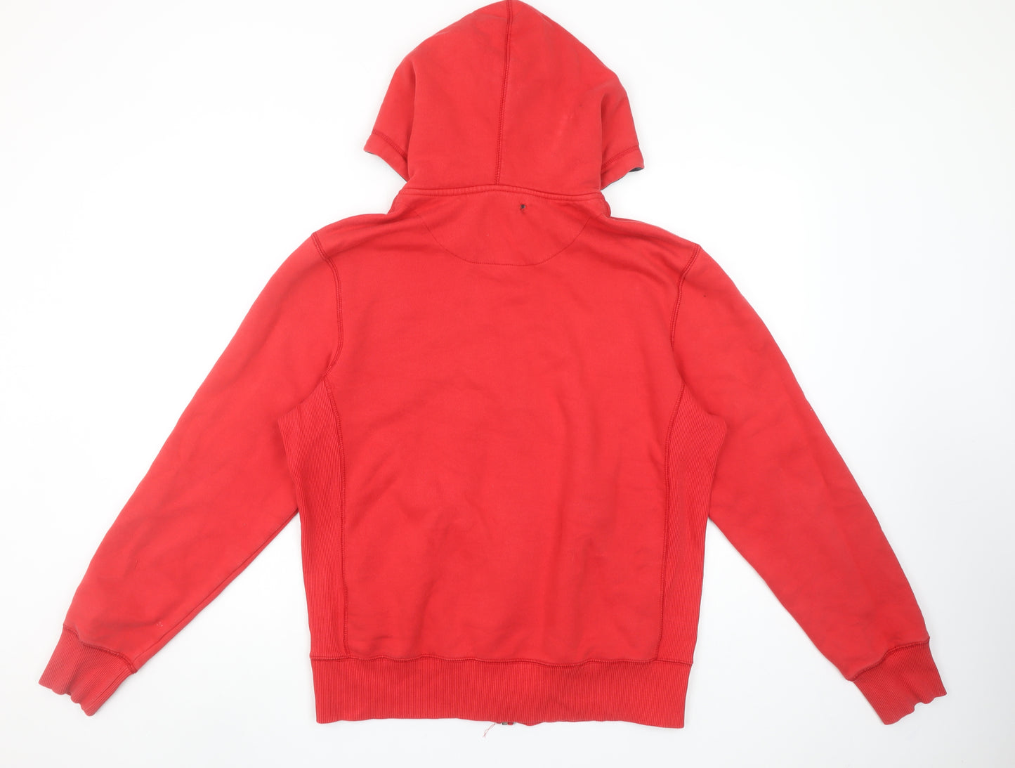 Nike Men's Red Full Zip Hoodie M Sportswear Cotton Blend