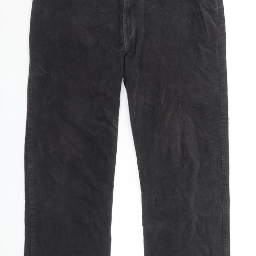 Marks and Spencer Men’s Grey Corduroy Regular Fit Trousers 36x31