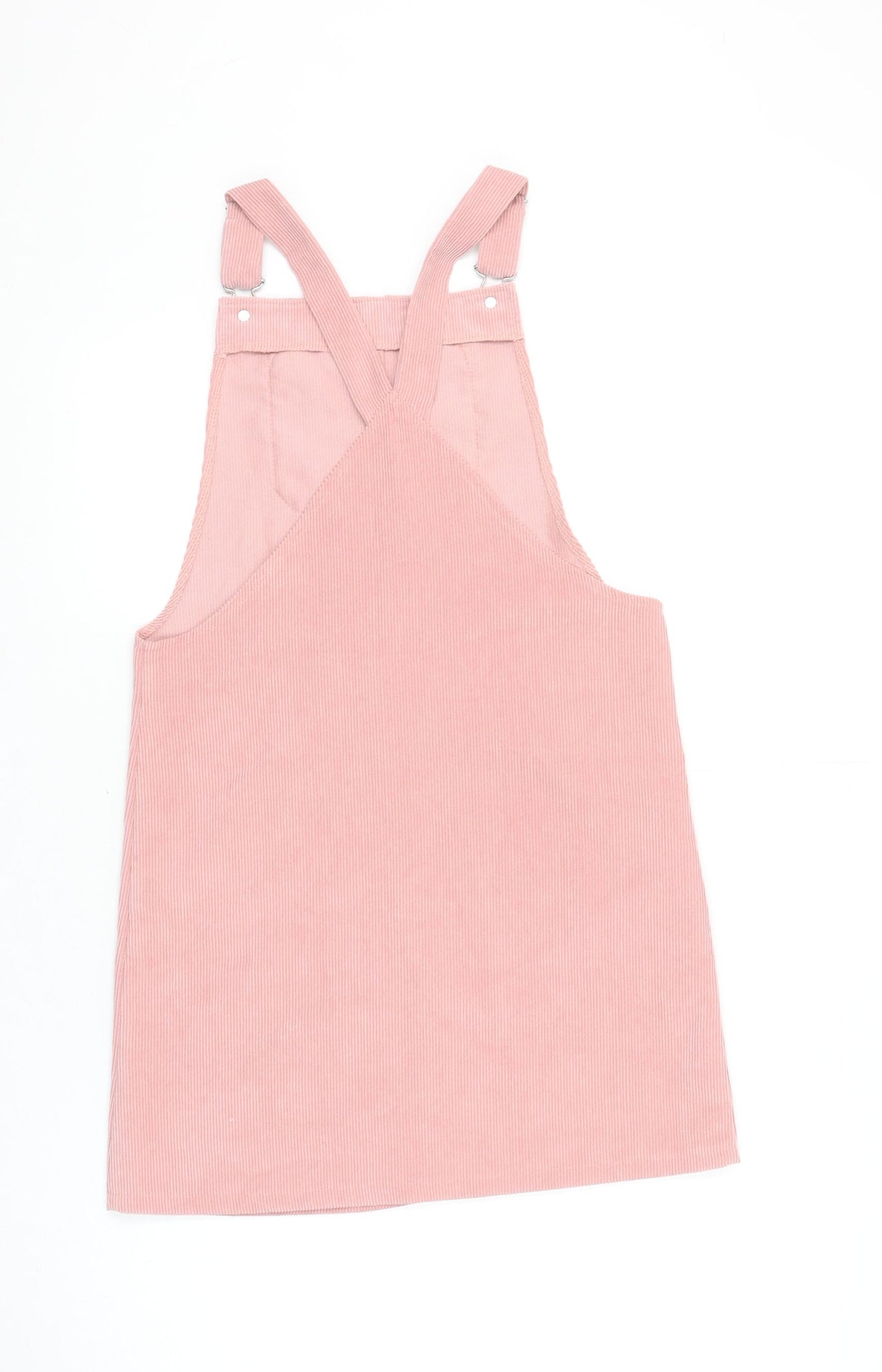 Candy Couture Girls Pink Corduroy Pinafore Dress Age 12 Adjustable Buckle Straps