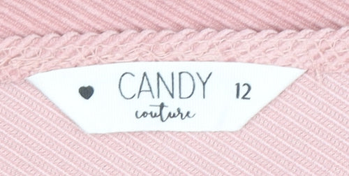 Candy Couture Girls Pink Corduroy Pinafore Dress Age 12 Adjustable Buckle Straps