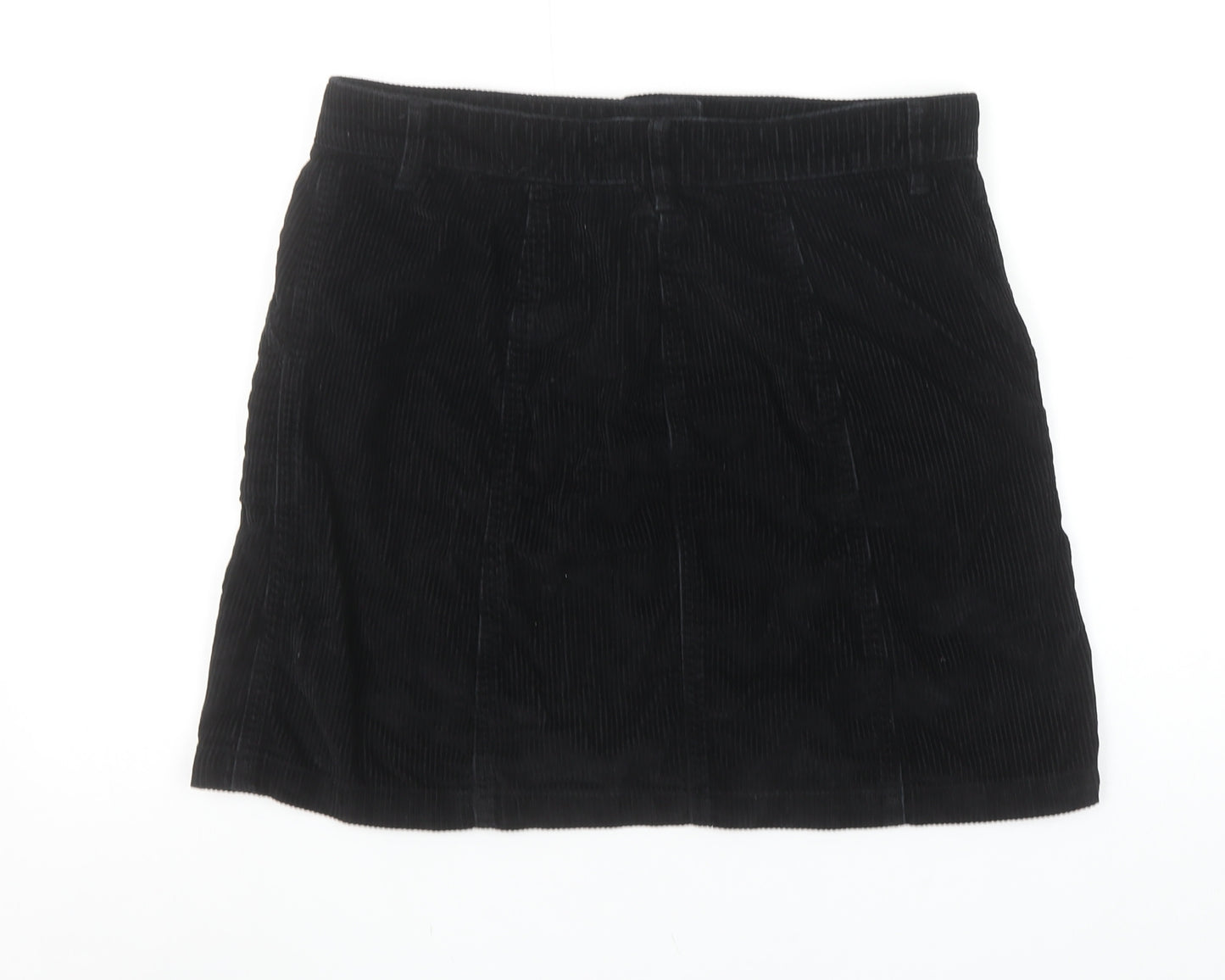 Next Women’s Black Corduroy A-Line Knee Length Skirt Size 12