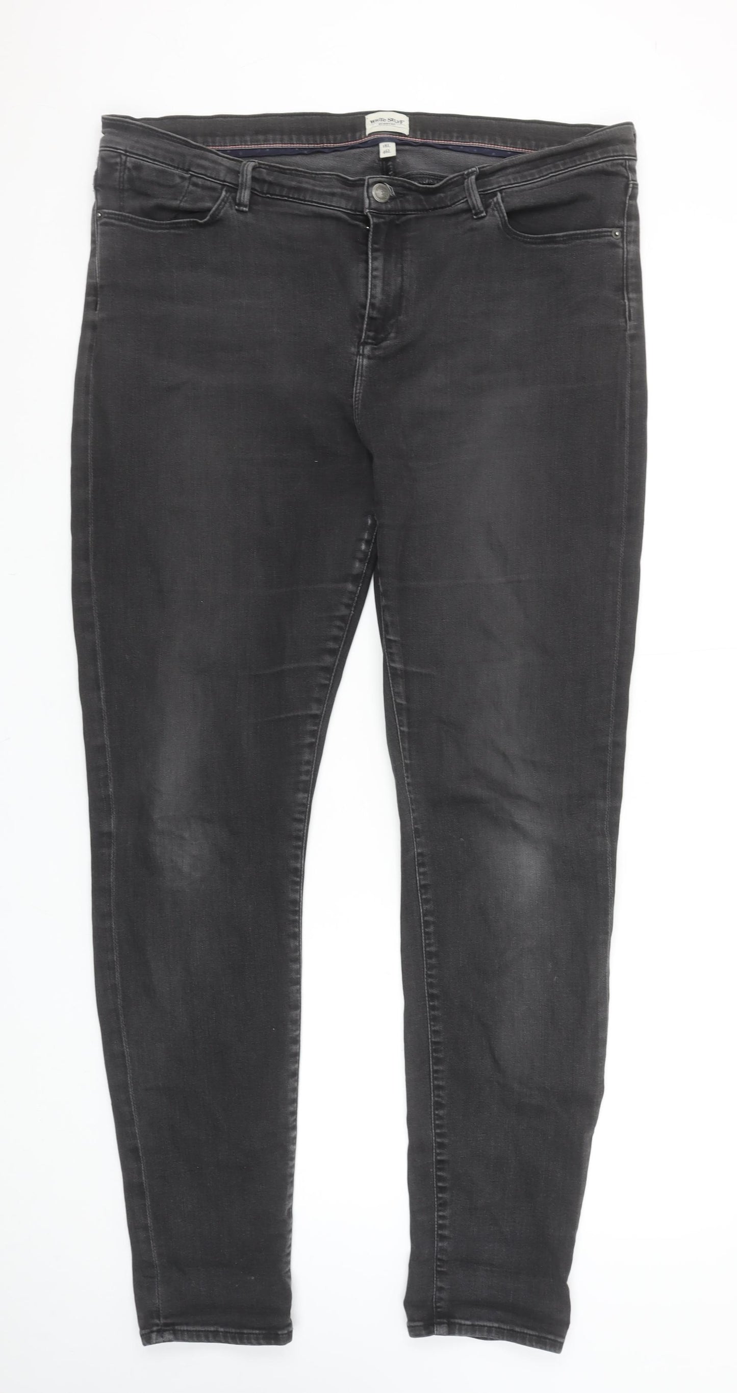 White Stuff Women's Black Skinny Jeans Size 18L Tall Stretch Denim