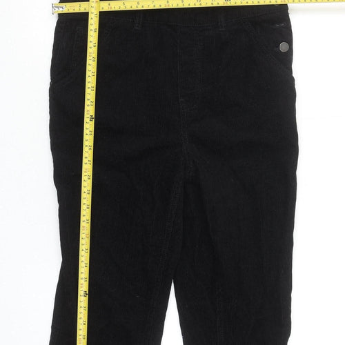 Tu Black Corduroy Dungaree Jumpsuit Women Size 8 Adjustable Straps