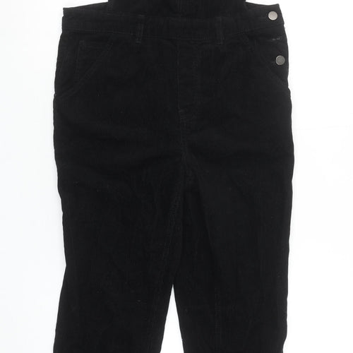 Tu Black Corduroy Dungaree Jumpsuit Women Size 8 Adjustable Straps