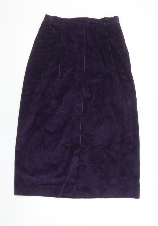 Jordana Womens Purple Corduroy Pencil Skirt Size 12 Vintage