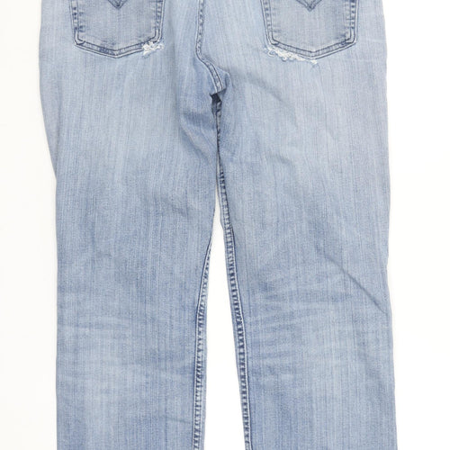 Levi's 514 Men's Blue 36x32 Straight Fit Distressed Jeans