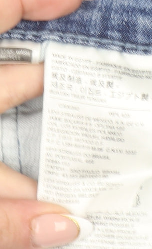 Levi's 514 Men's Blue 36x32 Straight Fit Distressed Jeans