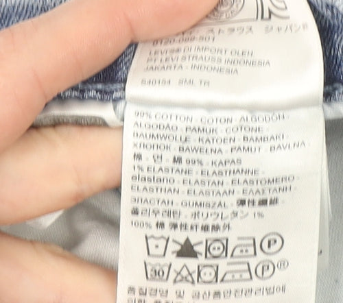 Levi's 514 Men's Blue 36x32 Straight Fit Distressed Jeans