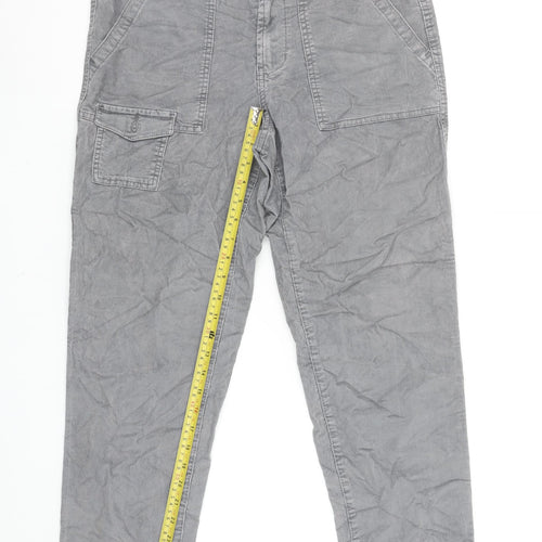 Time and Tru Women’s Grey Cargo Trousers Size 10 Cotton Blend